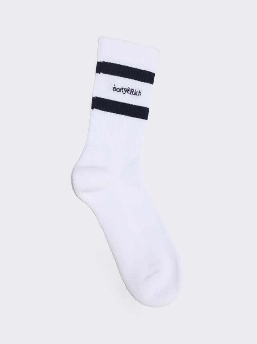 Sporty & Rich Serif Logo Socks White