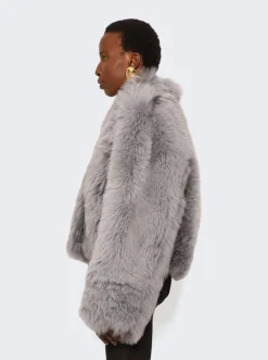 FERRAGAMO Shearling Jacket Grey