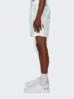 Uter Silk Twill Shorts Sage Green
