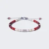 Maor Silver Rizon Bracelet In Wine Pattern Beads