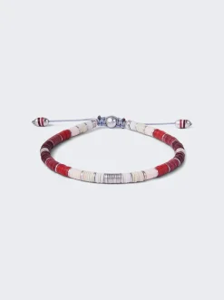 Maor Silver Rizon Bracelet In Wine Pattern Beads