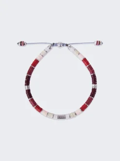 Maor Silver Rizon Bracelet In Wine Pattern Beads