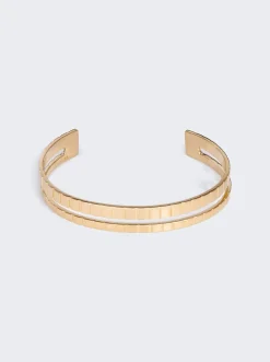 IVI Slim Slot Cuff Bracelet Gold
