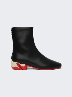 Raf Simons Solaris High Boots Black Cream And Red