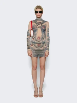 Jean Paul Gaultier Soleil Skirt Nude And Blue