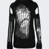 Rick Owens Spider Cape Sleeve Hoodie Black