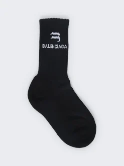 Balenciaga Sport Socks Black And White
