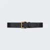 Saint Laurent Square Buckle Large Belt Black