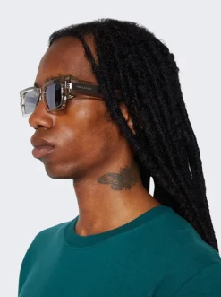 Saint Laurent Square Sunglasses Beige