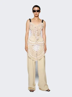Diotima Trio Web Dress Natural White