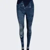 Jean Paul Gaultier Trompe L'Oeil Legging Navy Blue