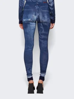 Jean Paul Gaultier Trompe L'Oeil Legging Navy Blue