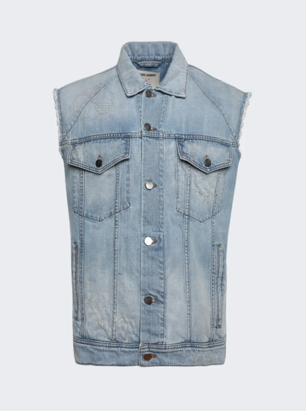 Paris Laundry Vintage Denim Vest Light Indigo