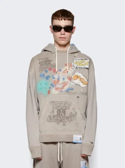 Maison MIHARA YASUHIRO Vintage-Like Hoodie Beige