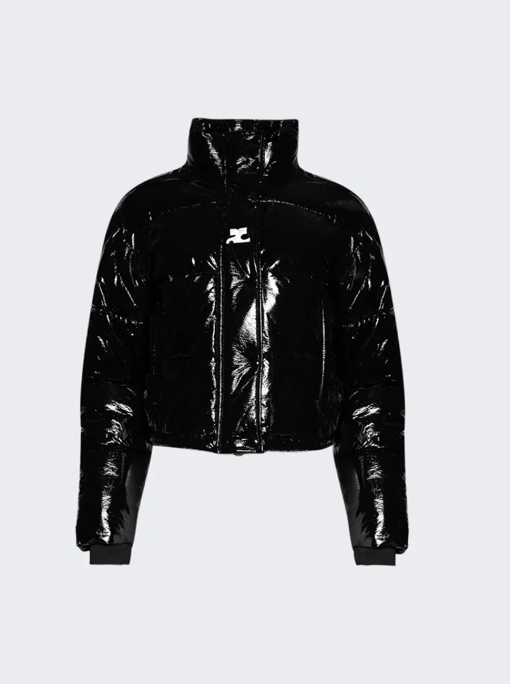 Courru00e8ges Vinyl Puffer Jacket Black