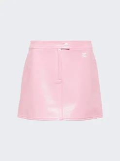 Courru00e8ges Vinyl Reedition Skirt Rose