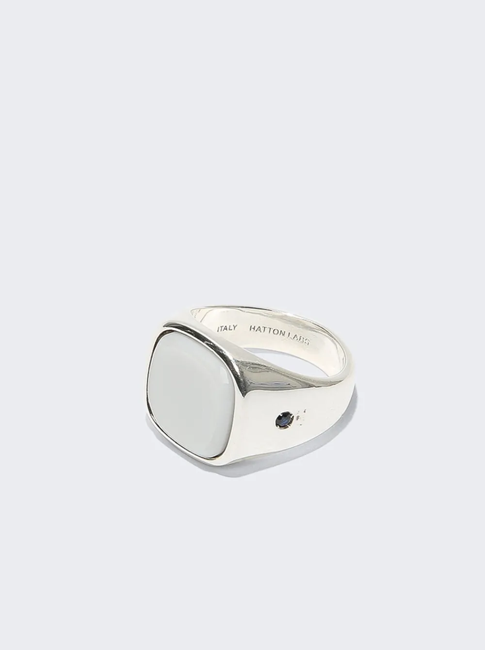 Hatton Labs White Agate Signet Ring