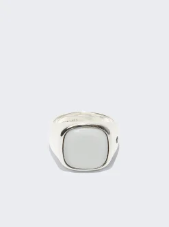 Hatton Labs White Agate Signet Ring