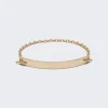 Maor White Diamond Id Bar Bracelet 18K Yellow Gold