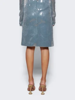 16Arlington Wile Midi Skirt Dolphin Blue