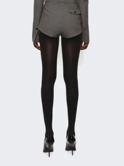 FERRAGAMO Wool Double Natte Crepe Hot Shorts Grey
