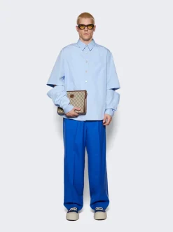 Gucci Wool Mohair Pants Electric Blue