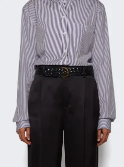 Saint Laurent Woven Belt Black