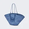 Loewe X Paula'S Ibiza Anagram Large Basket Bag Denim Blue