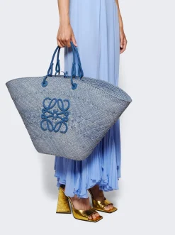 Loewe X Paula'S Ibiza Anagram Large Basket Bag Denim Blue