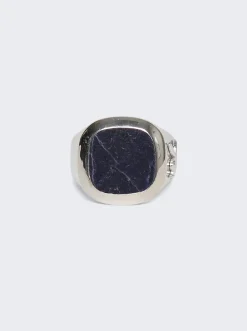 Hatton Labs X Playboy Membership Ring Sterling Silver And Blue