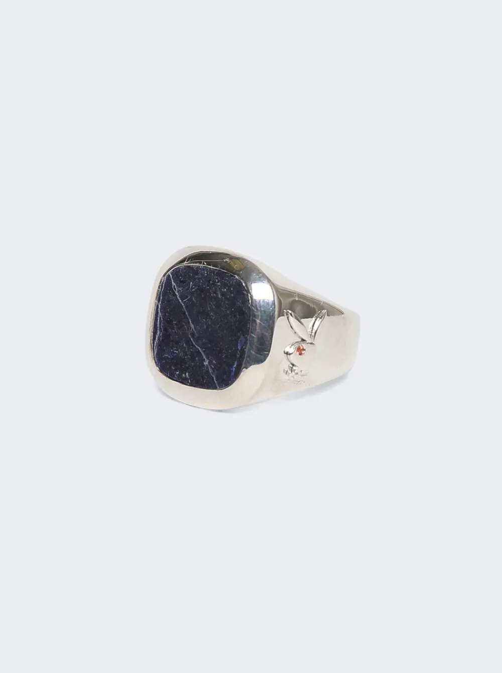 Hatton Labs X Playboy Membership Ring Sterling Silver And Blue