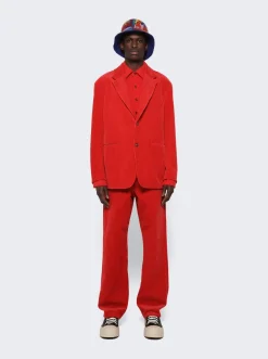 ZEGNA X The Elder Statesman Corduroy Jogger Pants Red